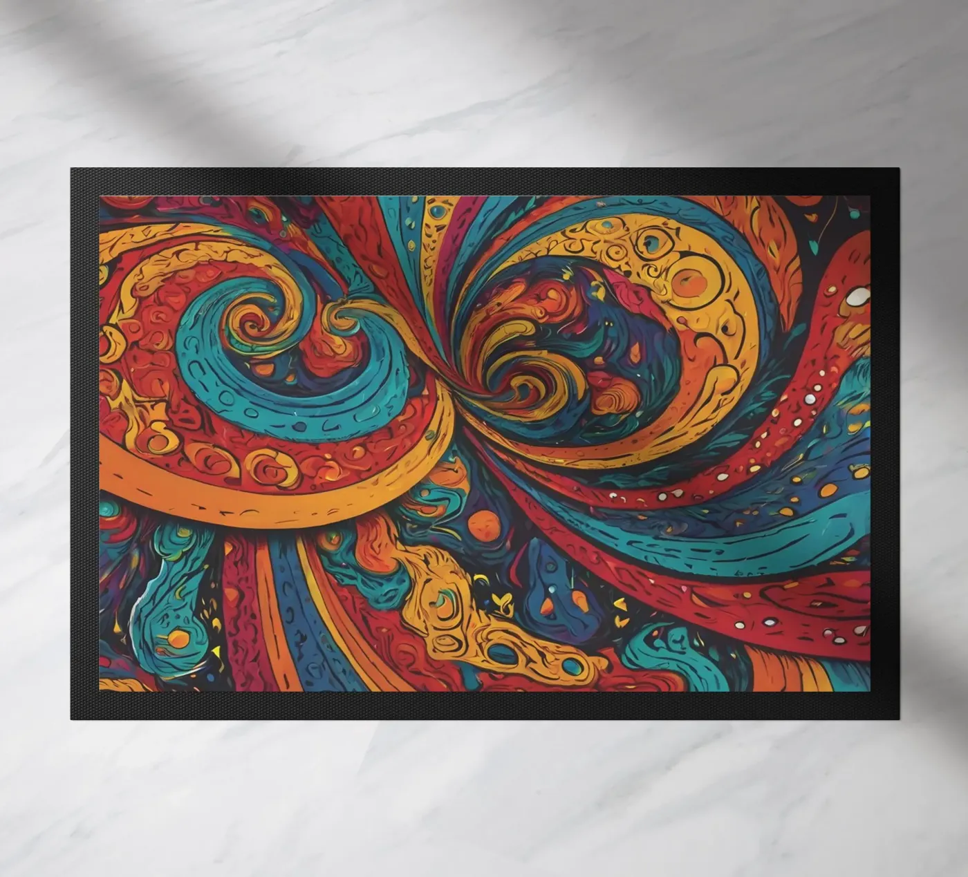 Psychedelic Pattern doormat by Charnwood Prints