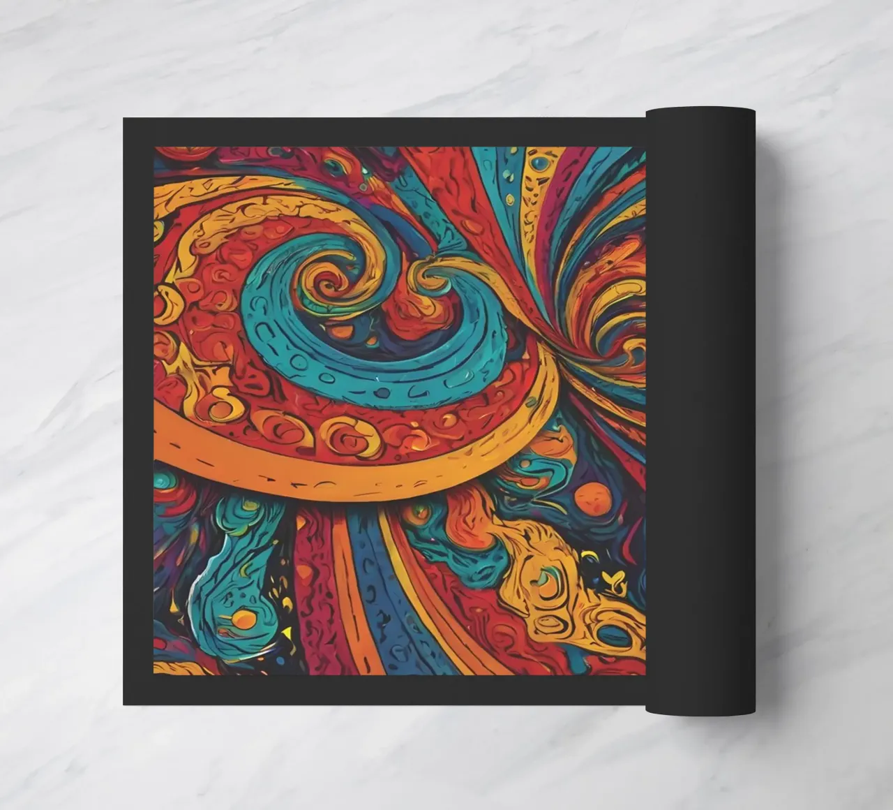 Psychedelic Pattern doormat by Charnwood Prints