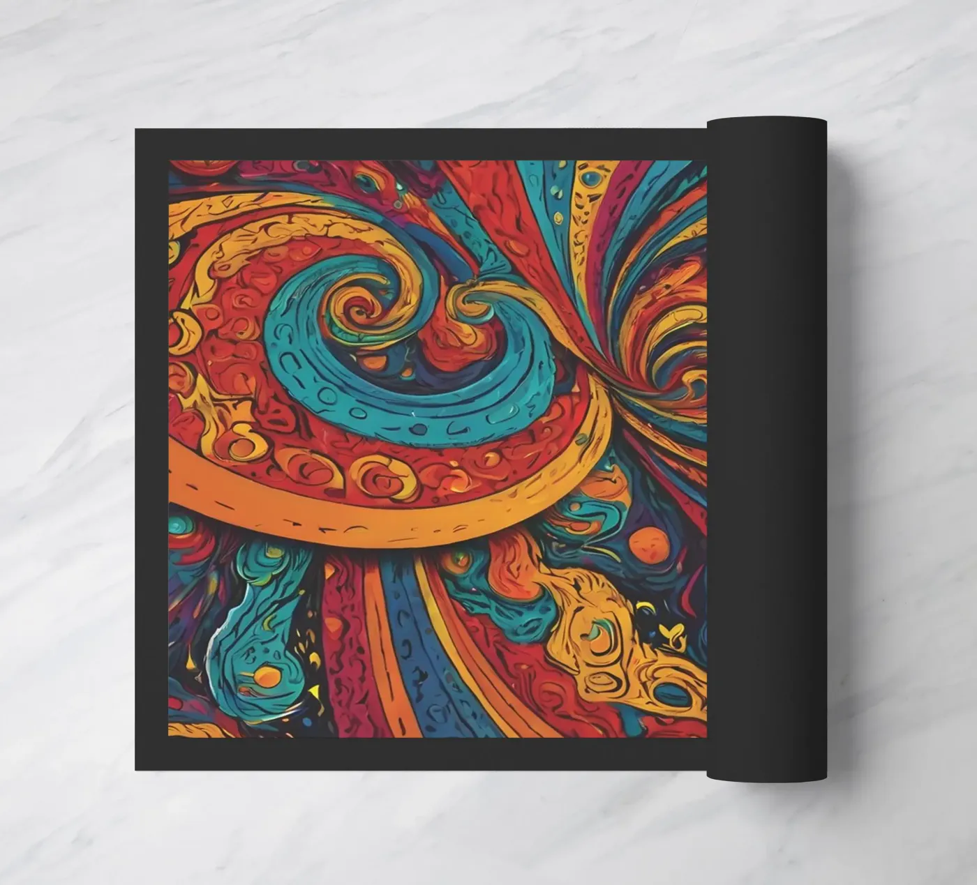 Psychedelic Pattern doormat by Charnwood Prints