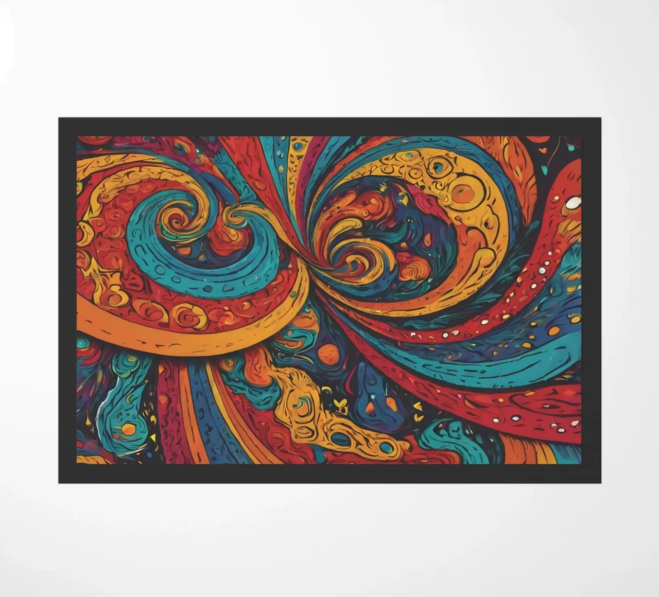 Psychedelic Pattern doormat by Charnwood Prints