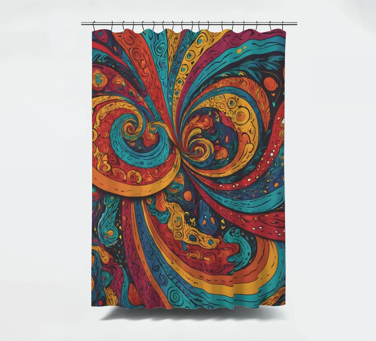 Psychedelisch patroon douchegordijn van Charnwood Prints