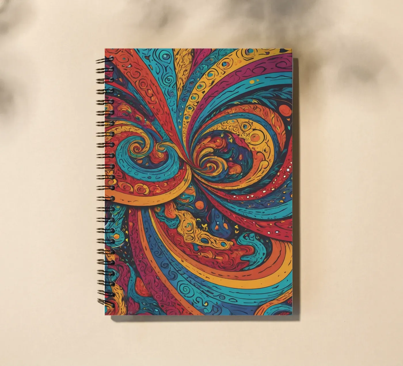 Psychedelic Pattern spiral notebook by Charnwood Prints