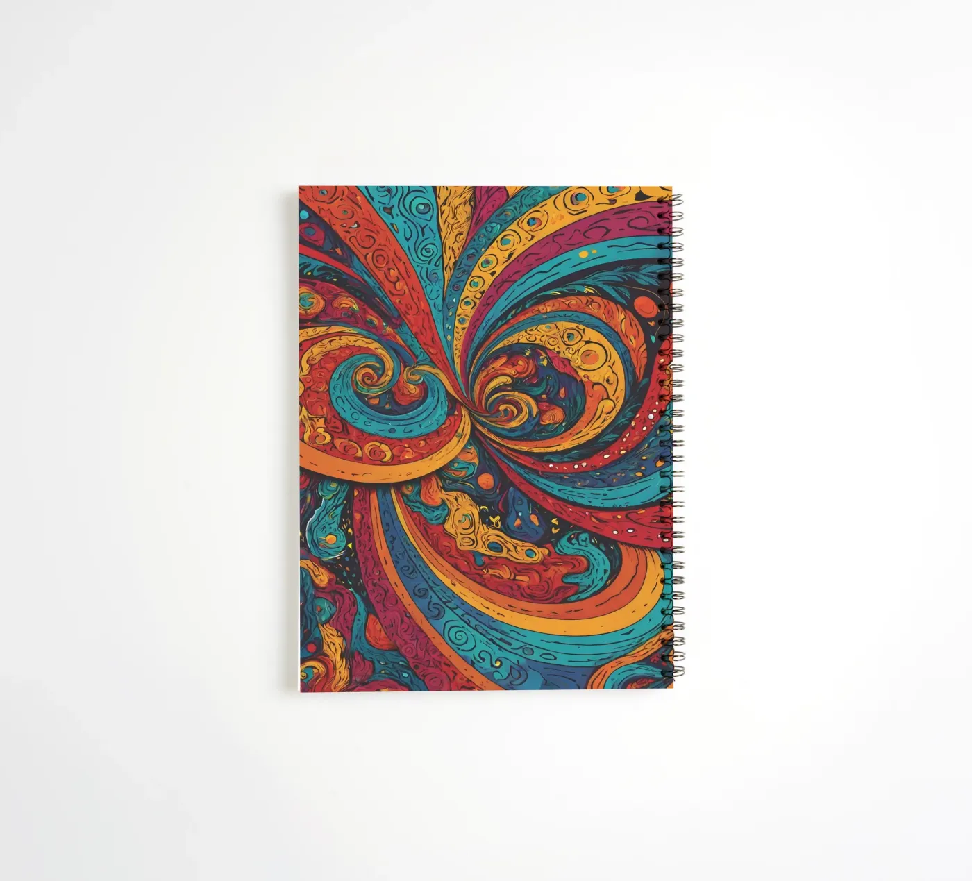 Psychedelic Pattern spiral notebook by Charnwood Prints