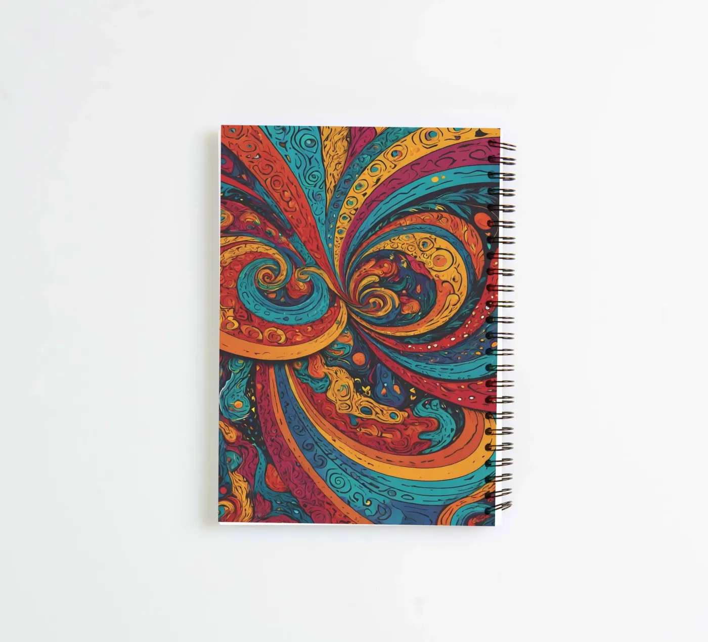 Psychedelic Pattern spiral notebook by Charnwood Prints