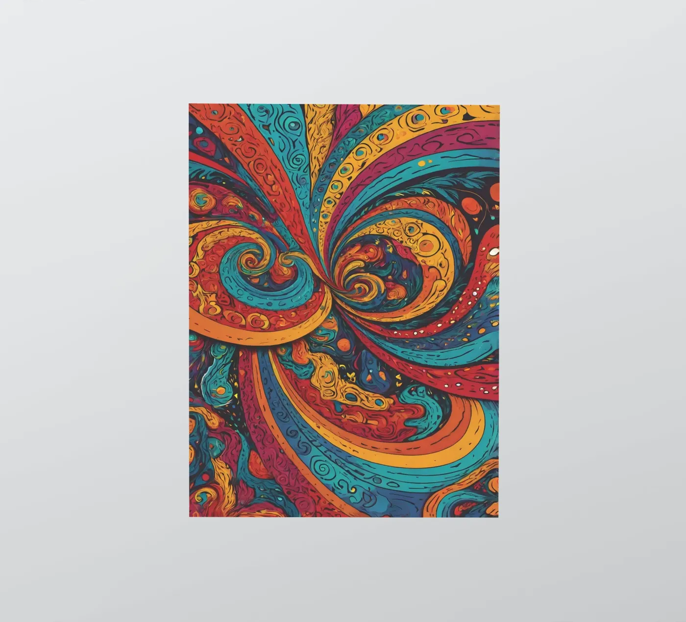 Psychedelic Pattern sticker van Charnwood Prints