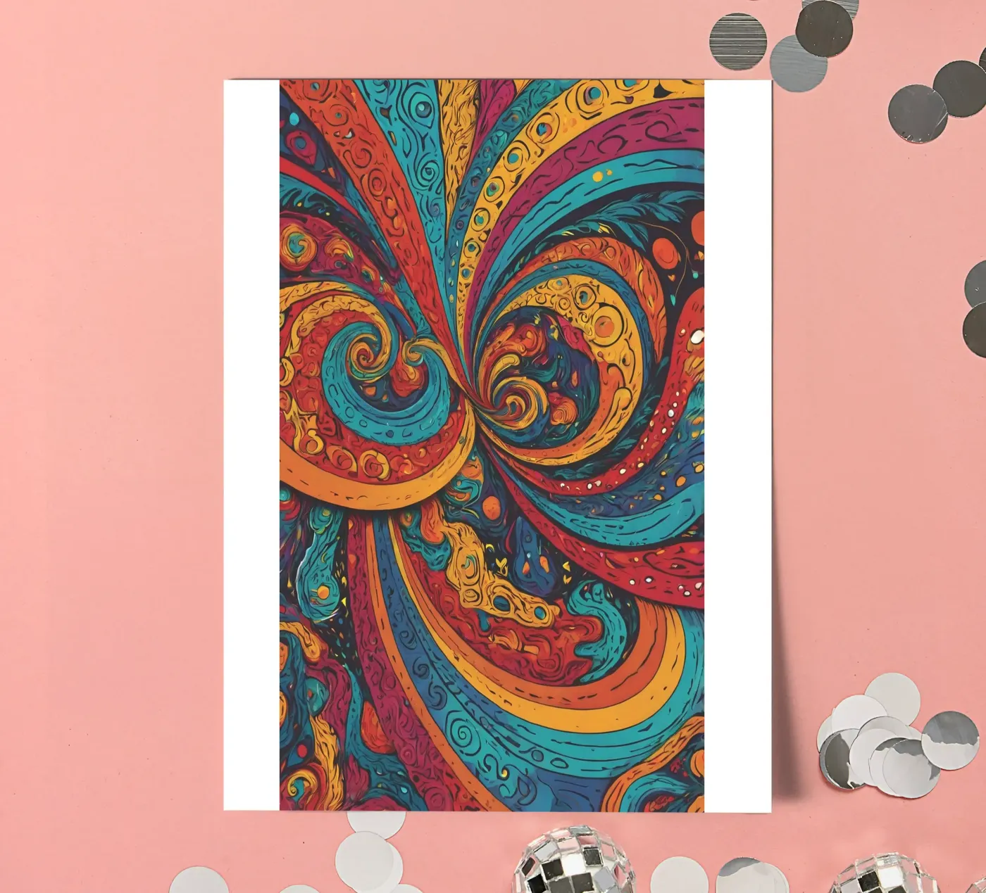 Psychedelic Pattern Stickerbogen von Charnwood Prints