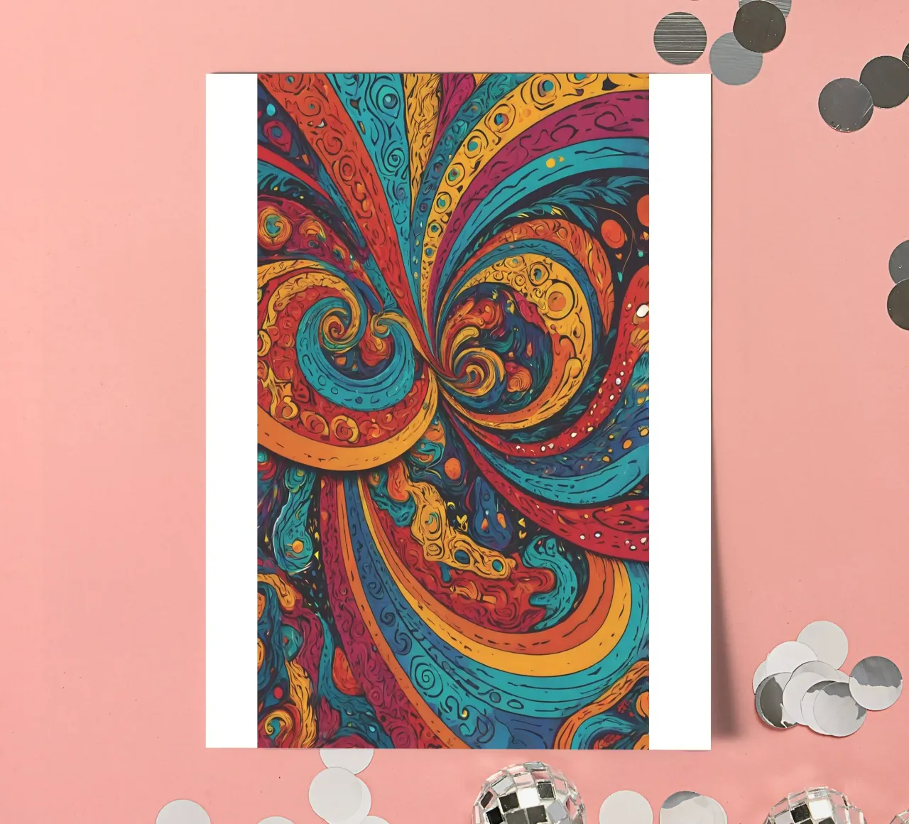 Psychedelic Pattern sticker sheet by Charnwood Prints