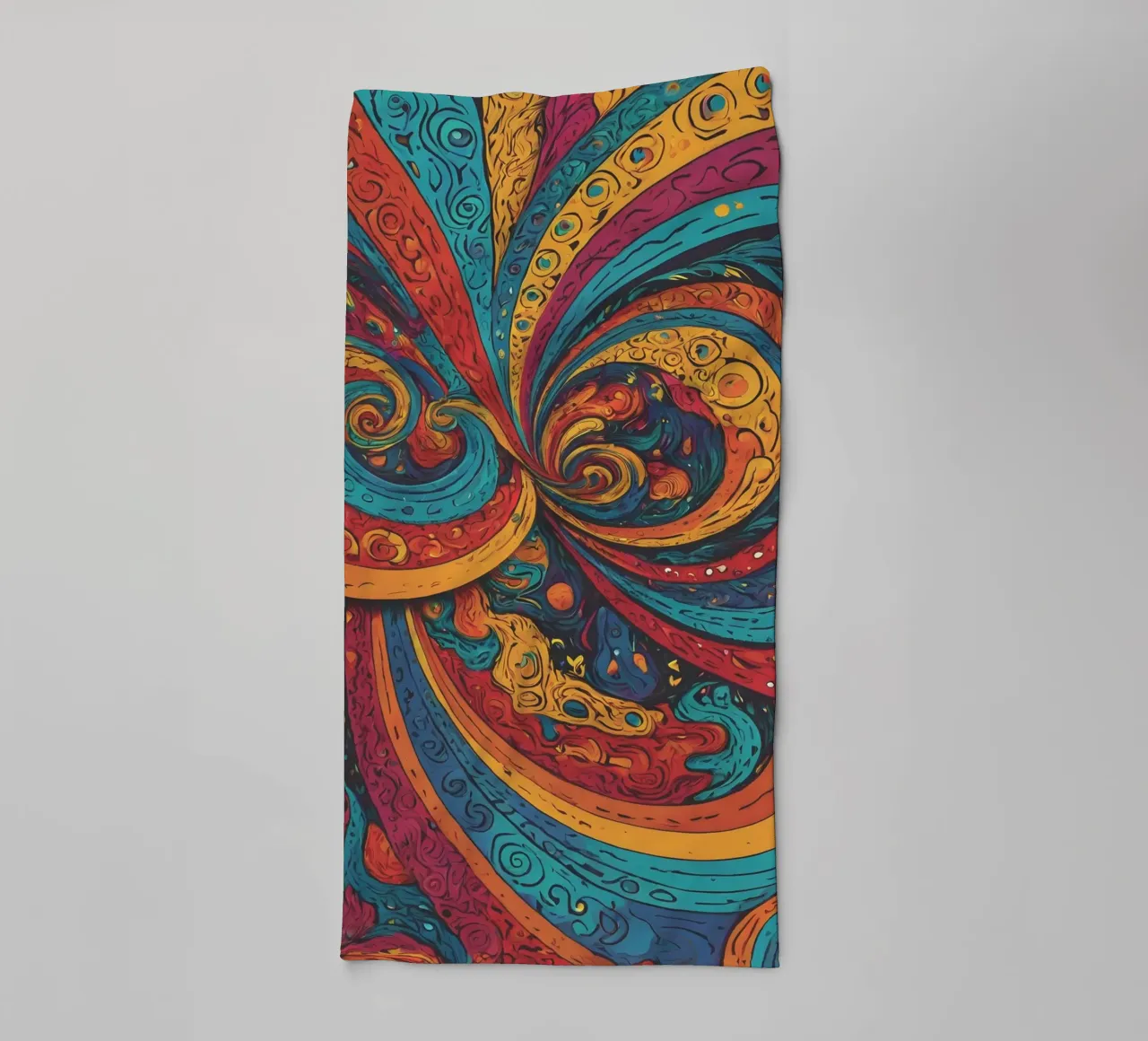 Psychedelic Pattern towel by Charnwood Prints