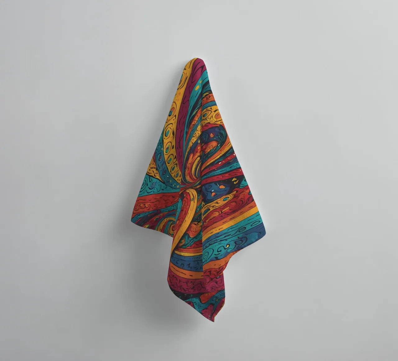 Psychedelic Pattern towel by Charnwood Prints
