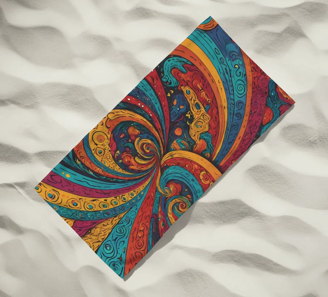 Psychedelic Pattern beach towel by Charnwood Prints
