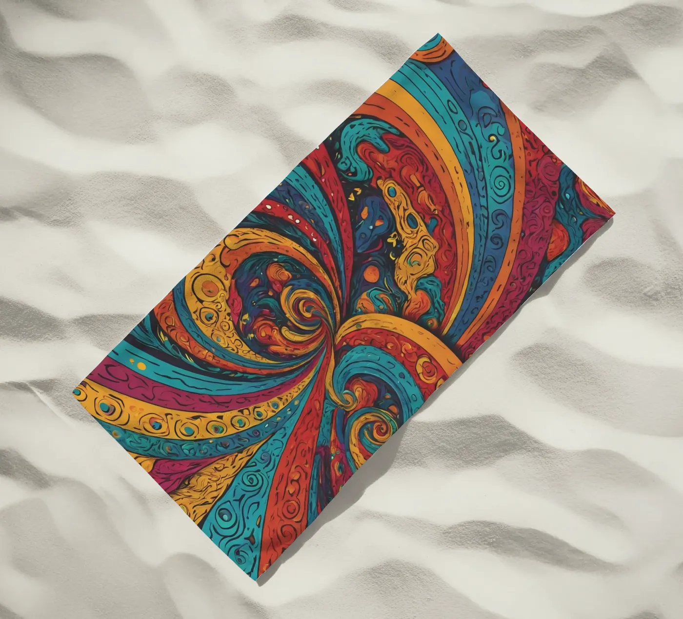 Psychedelic Pattern serviette de plage de Charnwood Prints