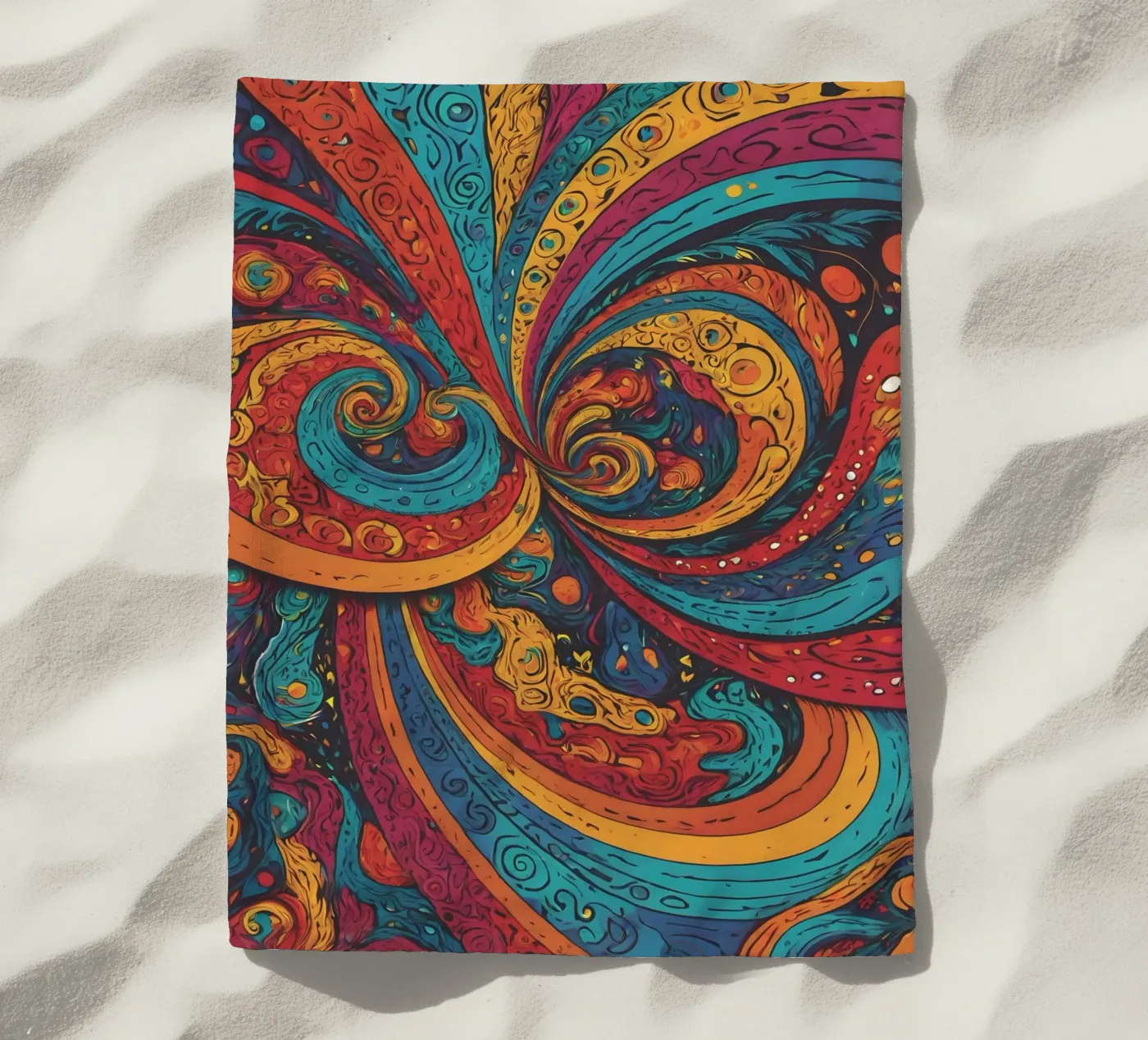 Psychedelic Pattern Strandtuch von Charnwood Prints
