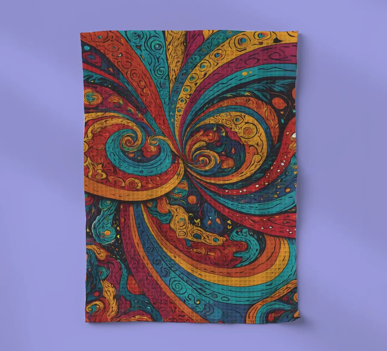 Psychedelic Pattern tea towel by Charnwood Prints