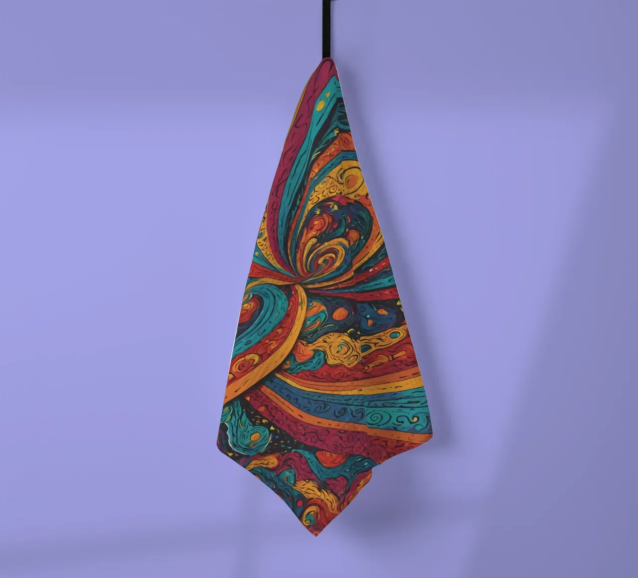 Psychedelic Pattern tea towel by Charnwood Prints