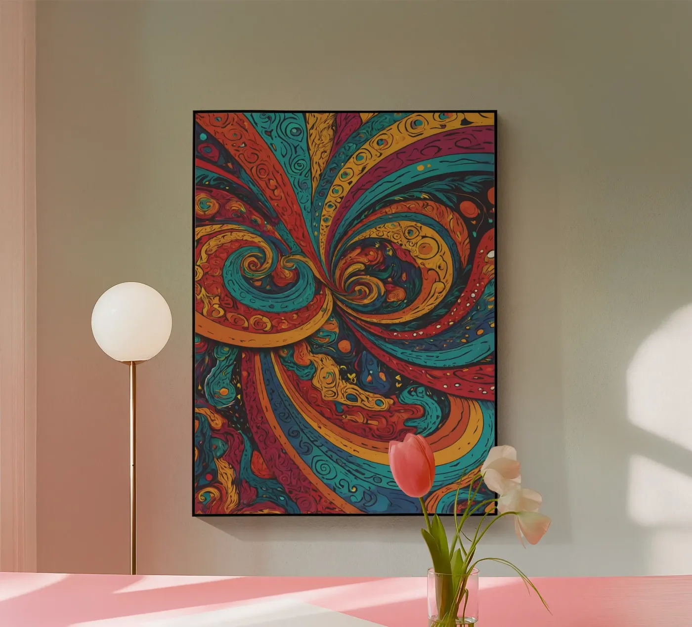 Psychedelic Pattern acrylic glass by Charnwood Prints