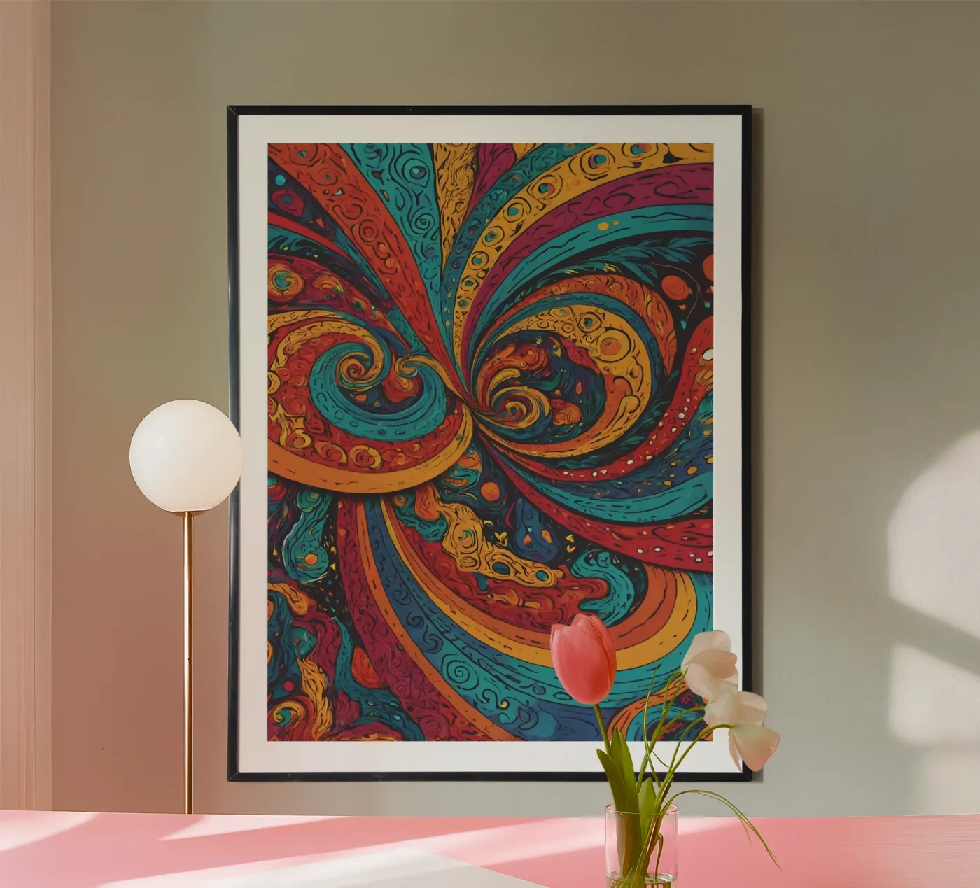 Psychedelic Pattern poster de Charnwood Prints