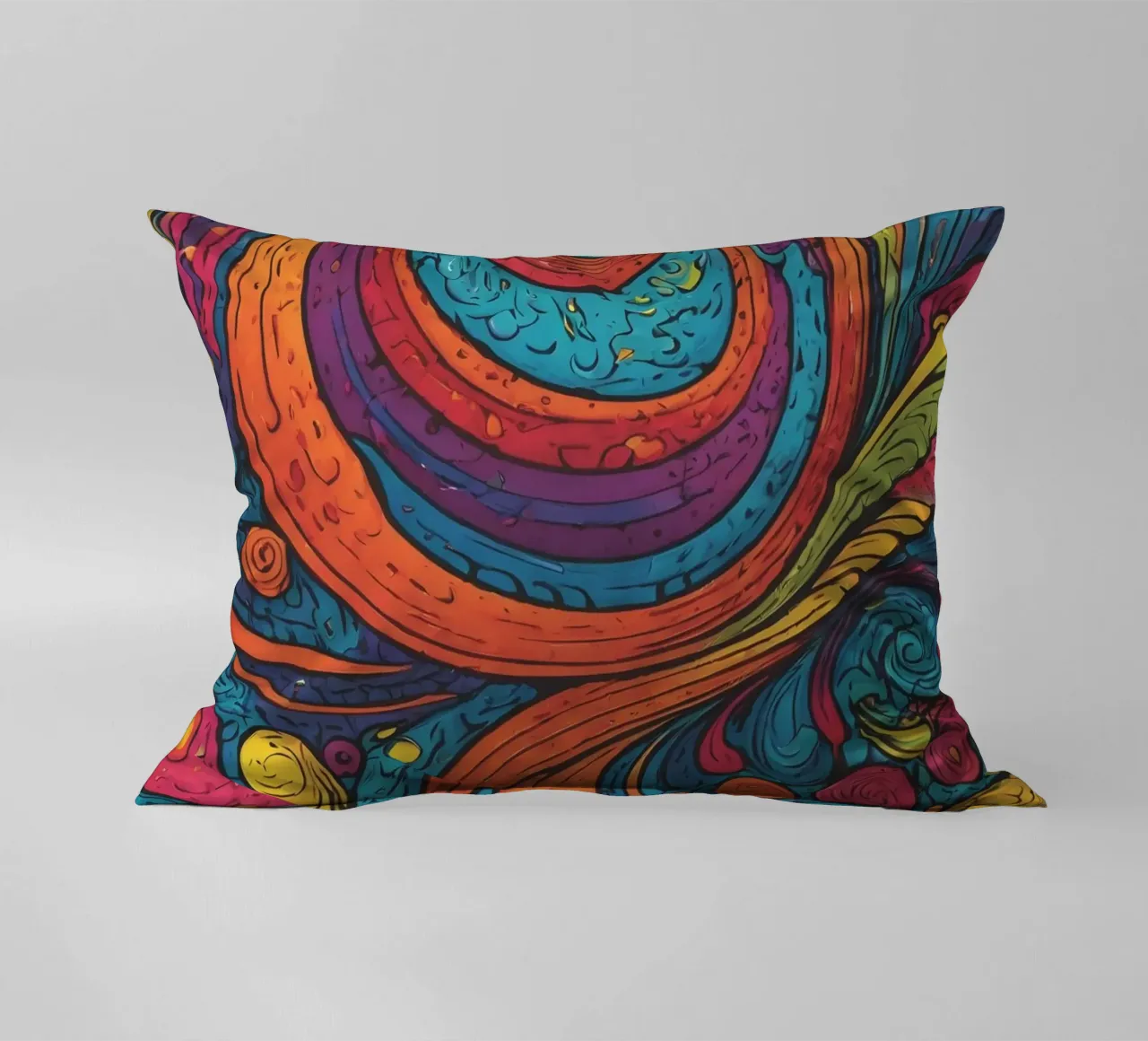 Psychedelic Pattern decorative cushion by Charnwood Prints