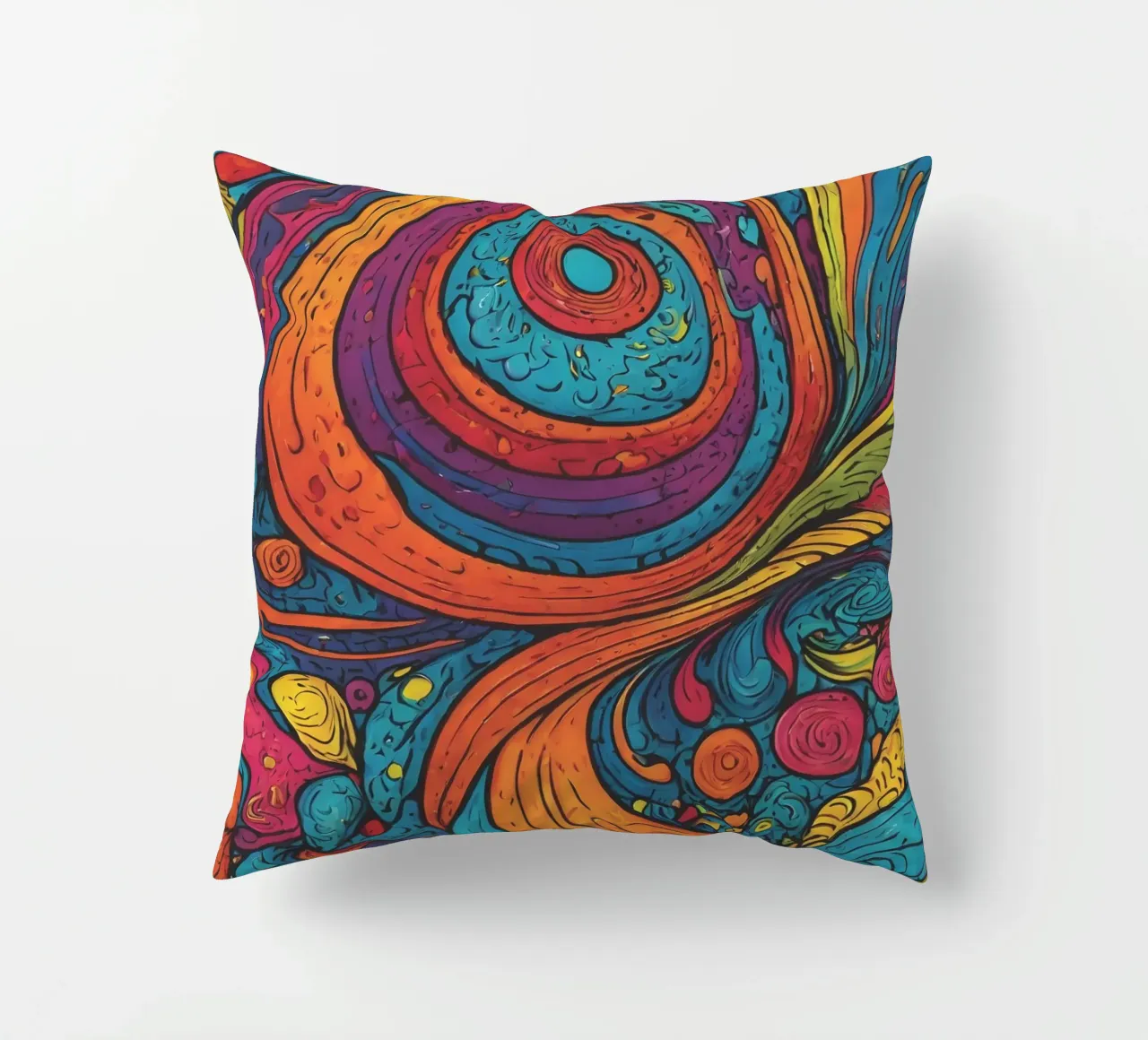 Psychedelic Pattern decorative cushion by Charnwood Prints