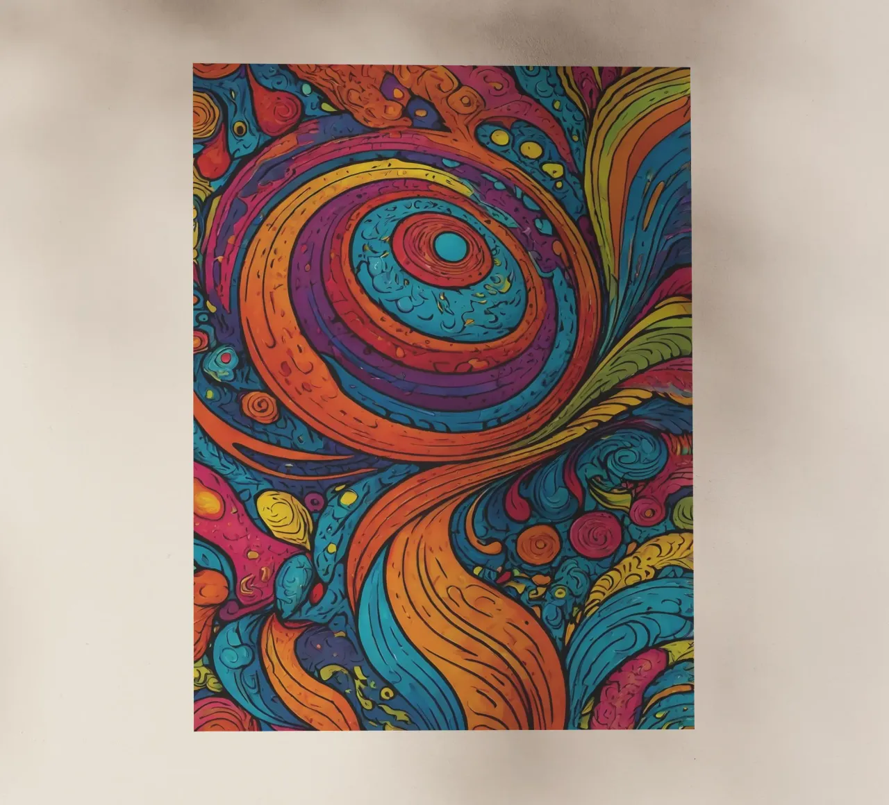 Psychedelic Pattern film rétro-éclairé de Charnwood Prints