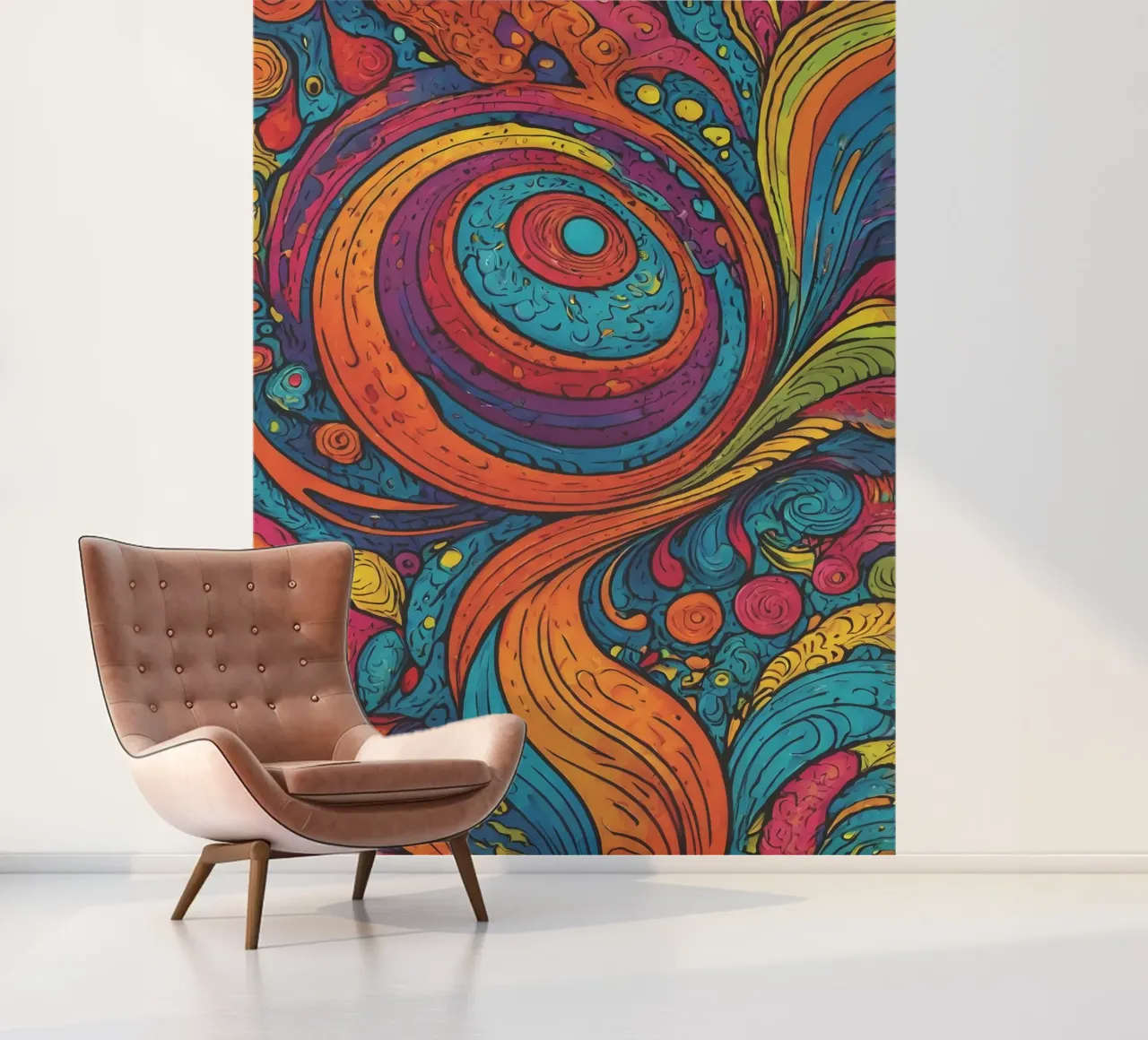 Psychedelic Pattern fotobehang van Charnwood Prints