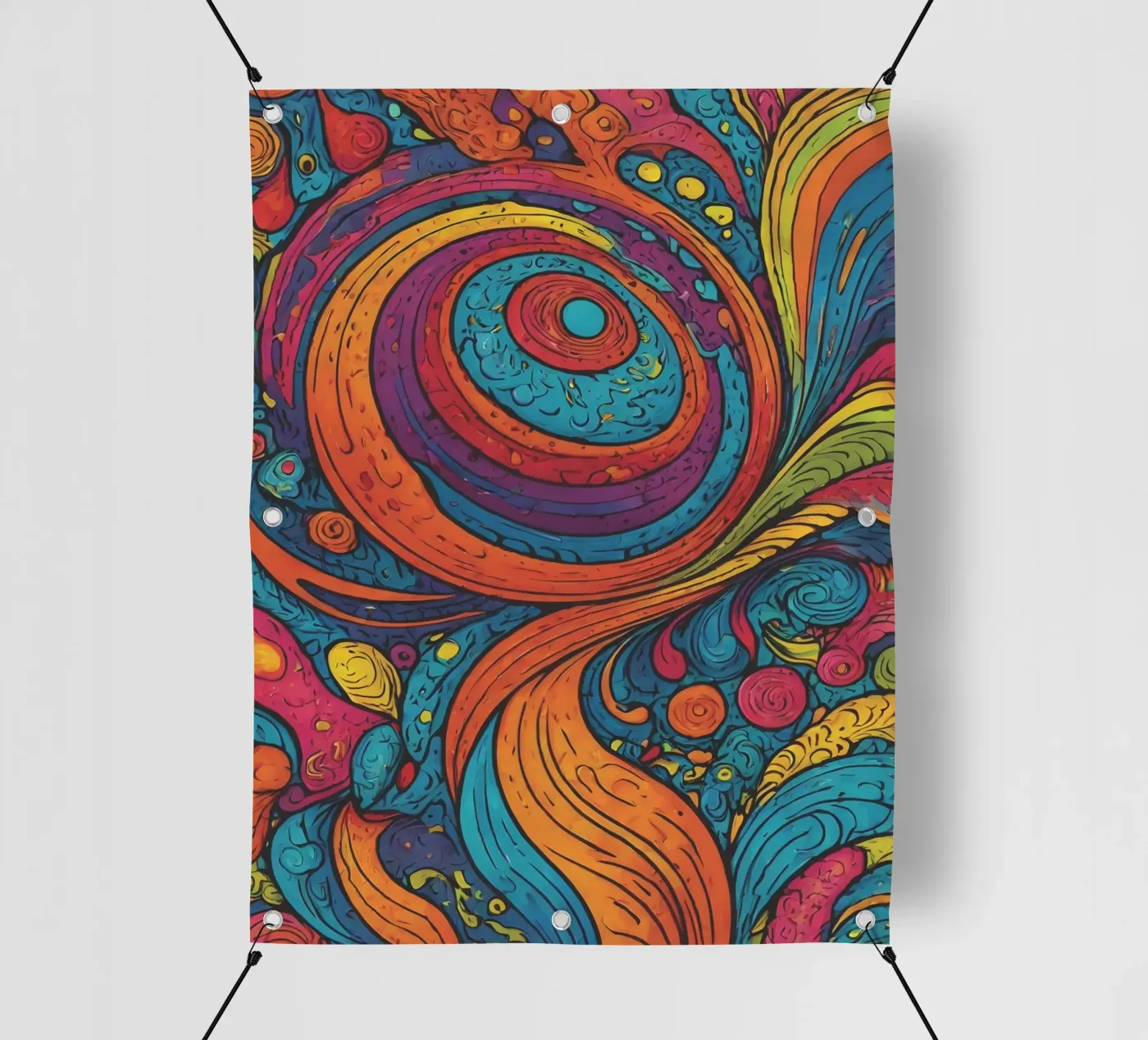 Psychedelic Pattern pvc-zeil van Charnwood Prints