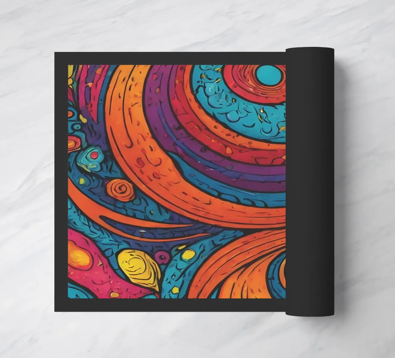 Psychedelic Pattern doormat by Charnwood Prints