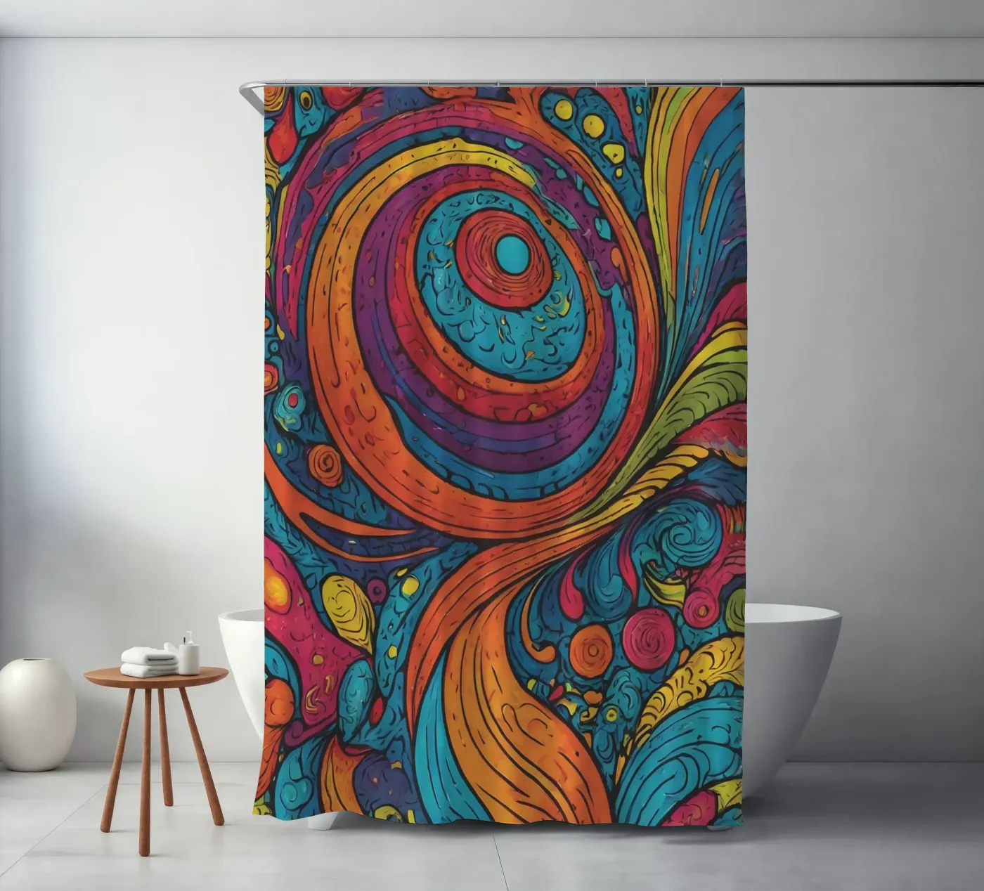 Psychedelic Pattern douchegordijn van Charnwood Prints