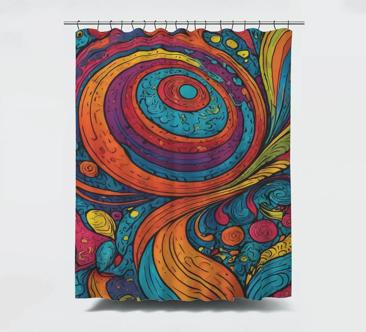 Psychedelic Pattern Duschvorhang von Charnwood Prints