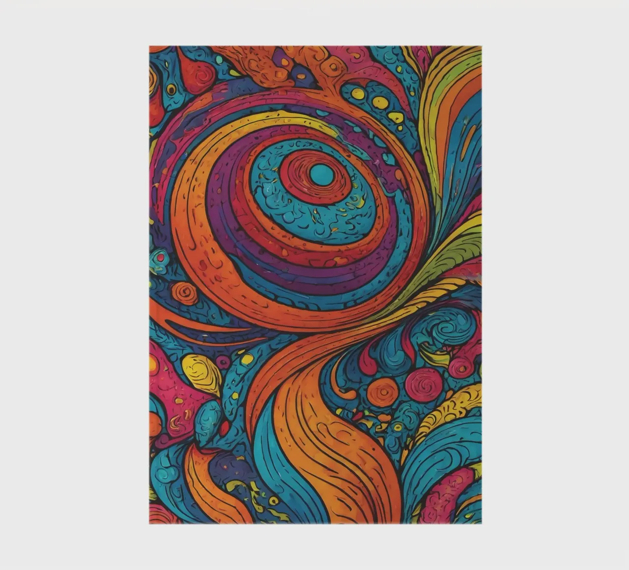 Psychedelic Pattern notebook by Charnwood Prints