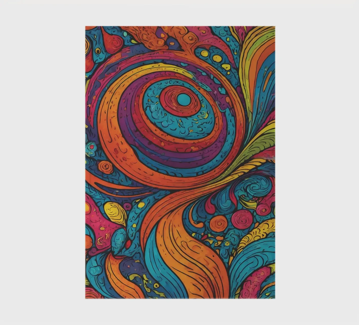 Psychedelisch patroon notitieboek van Charnwood Prints
