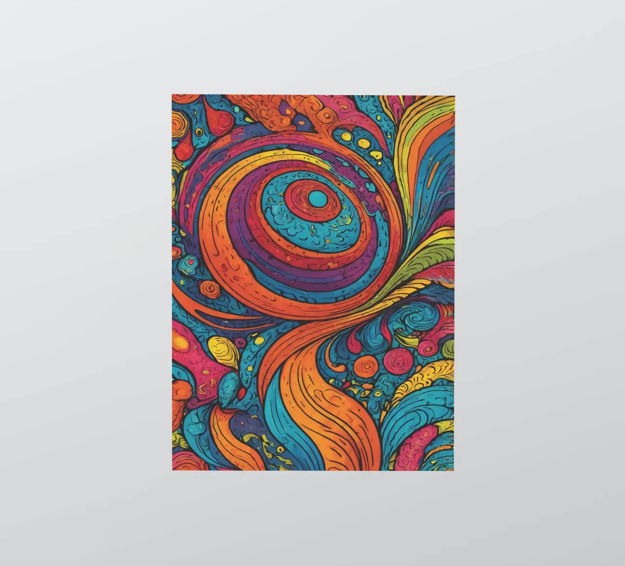 Psychedelic Pattern sticker by Charnwood Prints