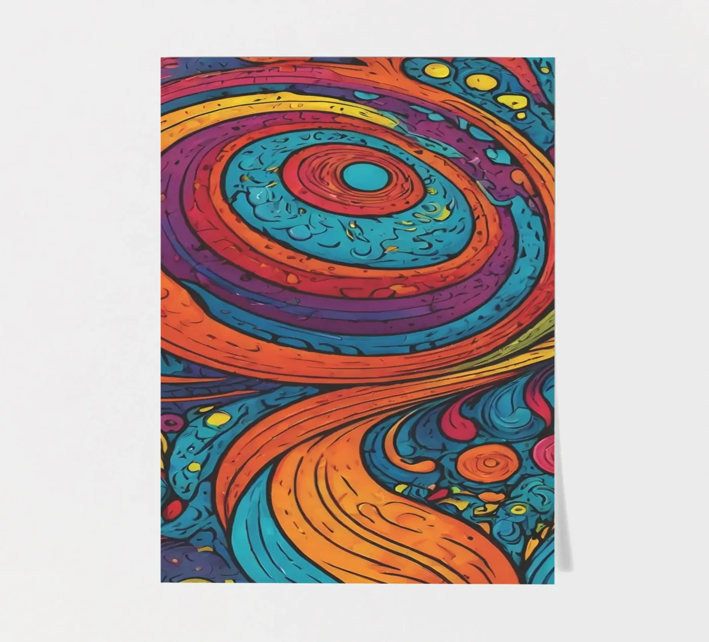 Psychedelic Pattern Stickerbogen von Charnwood Prints