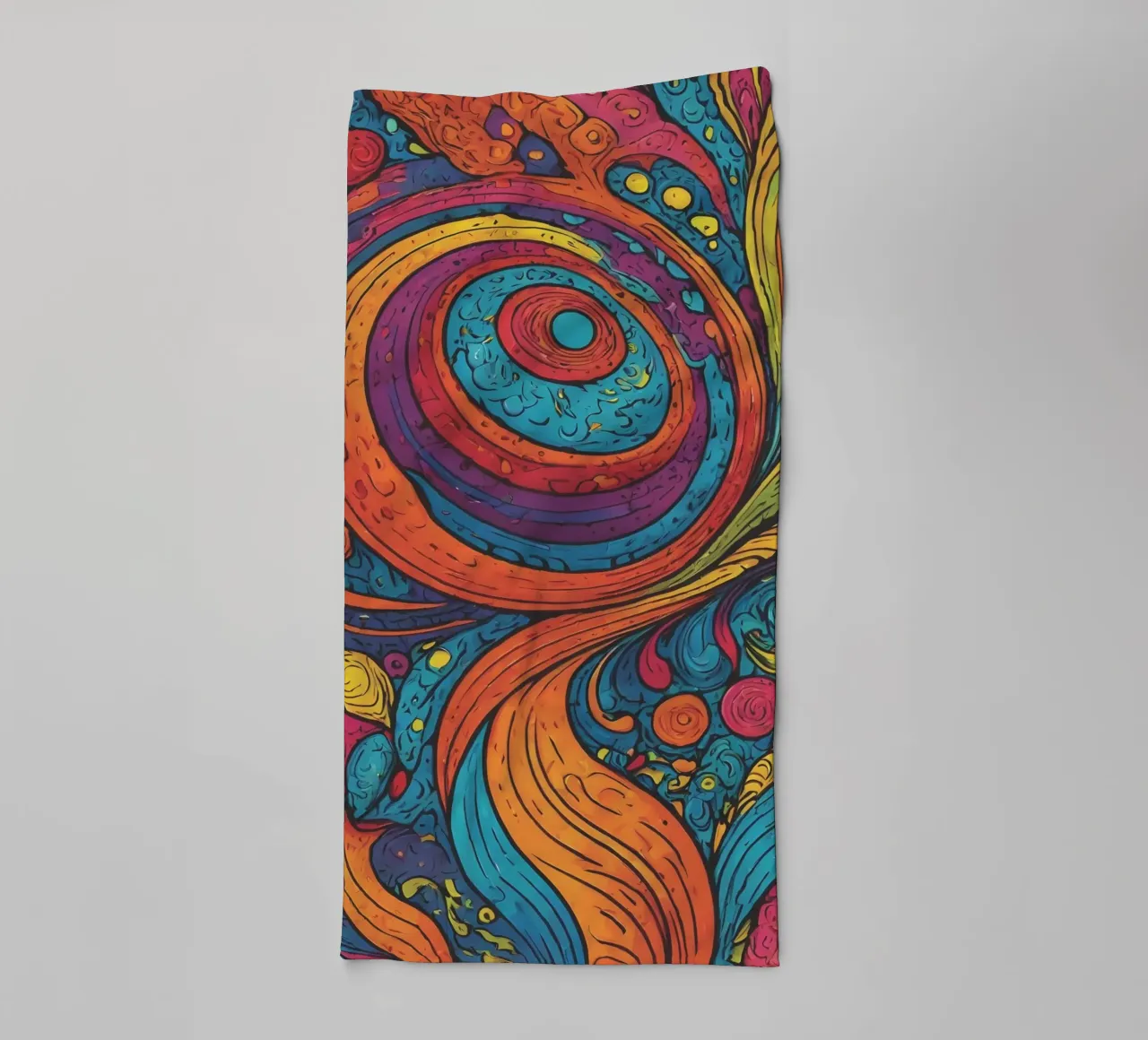 Psychedelic Pattern towel by Charnwood Prints