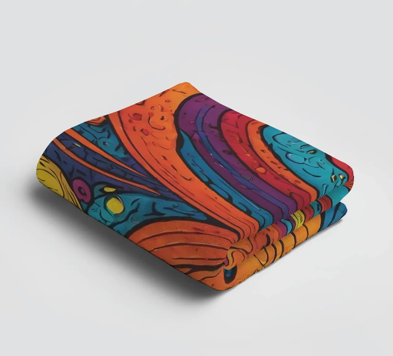 Psychedelic Pattern towel by Charnwood Prints