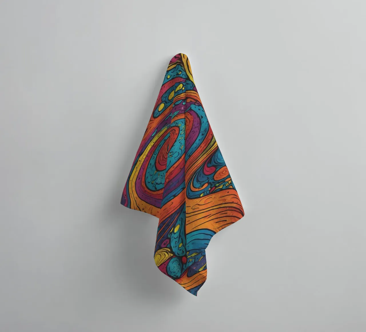 Psychedelic Pattern towel by Charnwood Prints