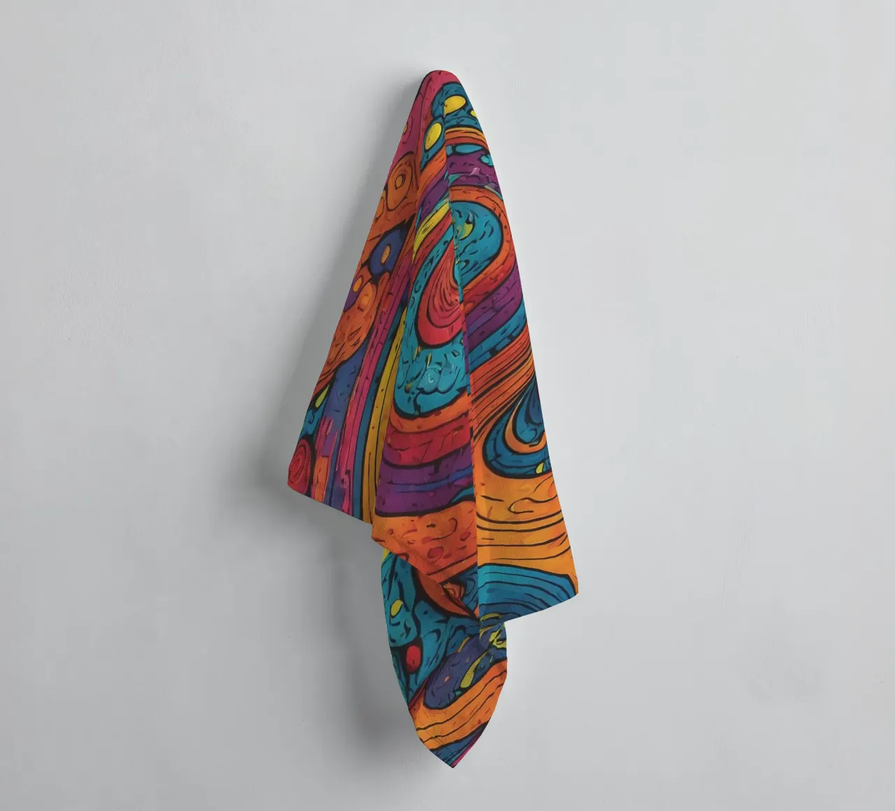 Psychedelic Pattern towel by Charnwood Prints