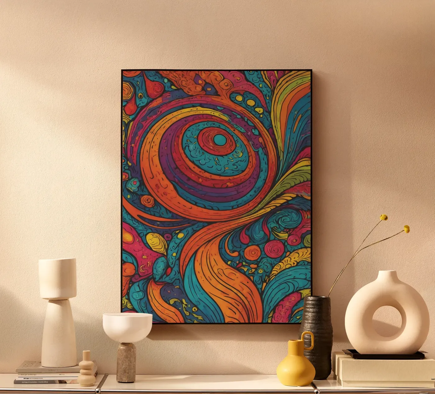 Motif psychédélique plexiglas de Charnwood Prints
