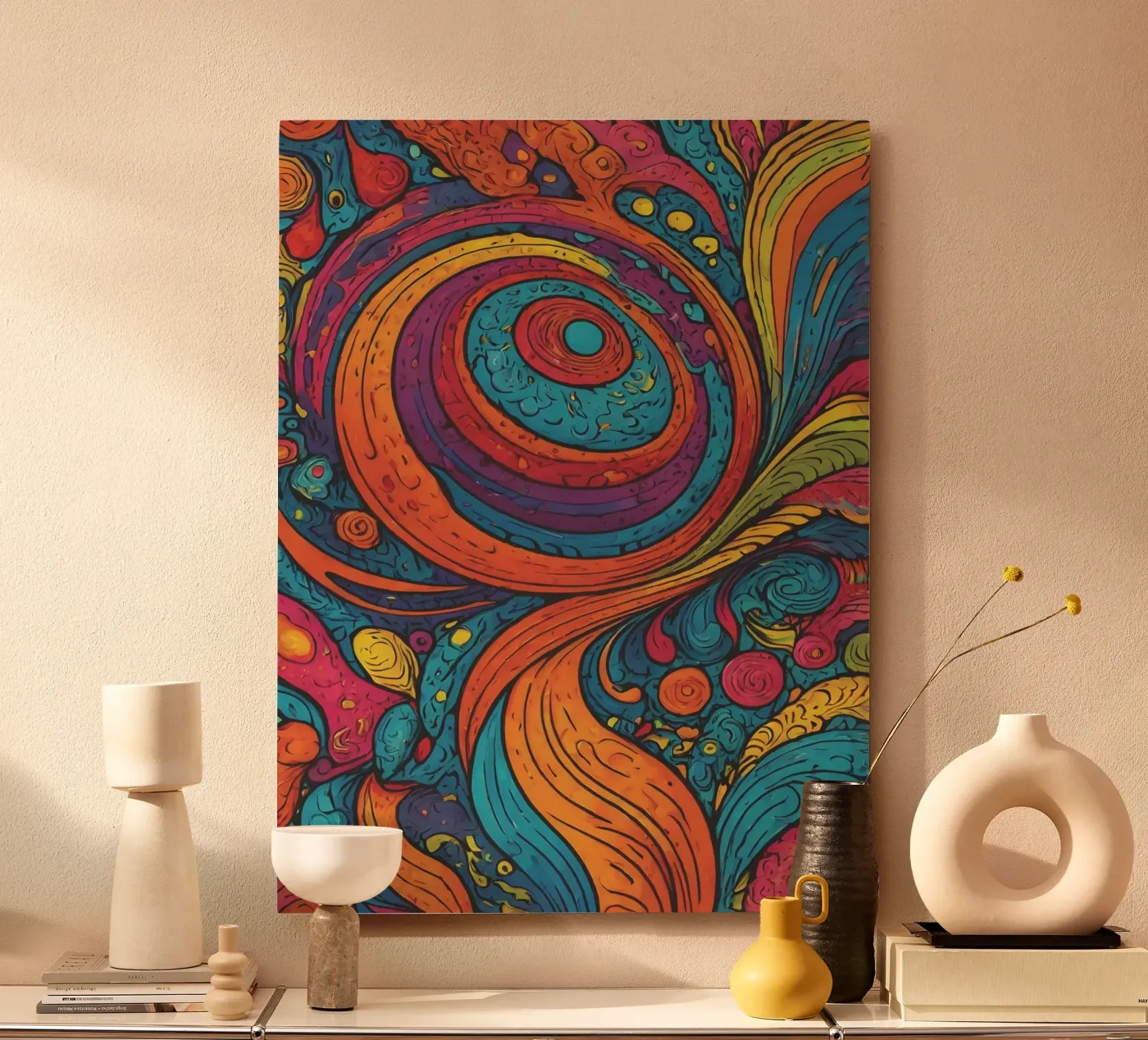 Psychedelisch patroon forex-plaat van Charnwood Prints
