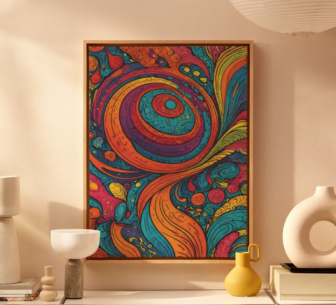 Psychedelic Pattern canvas by Charnwood Prints