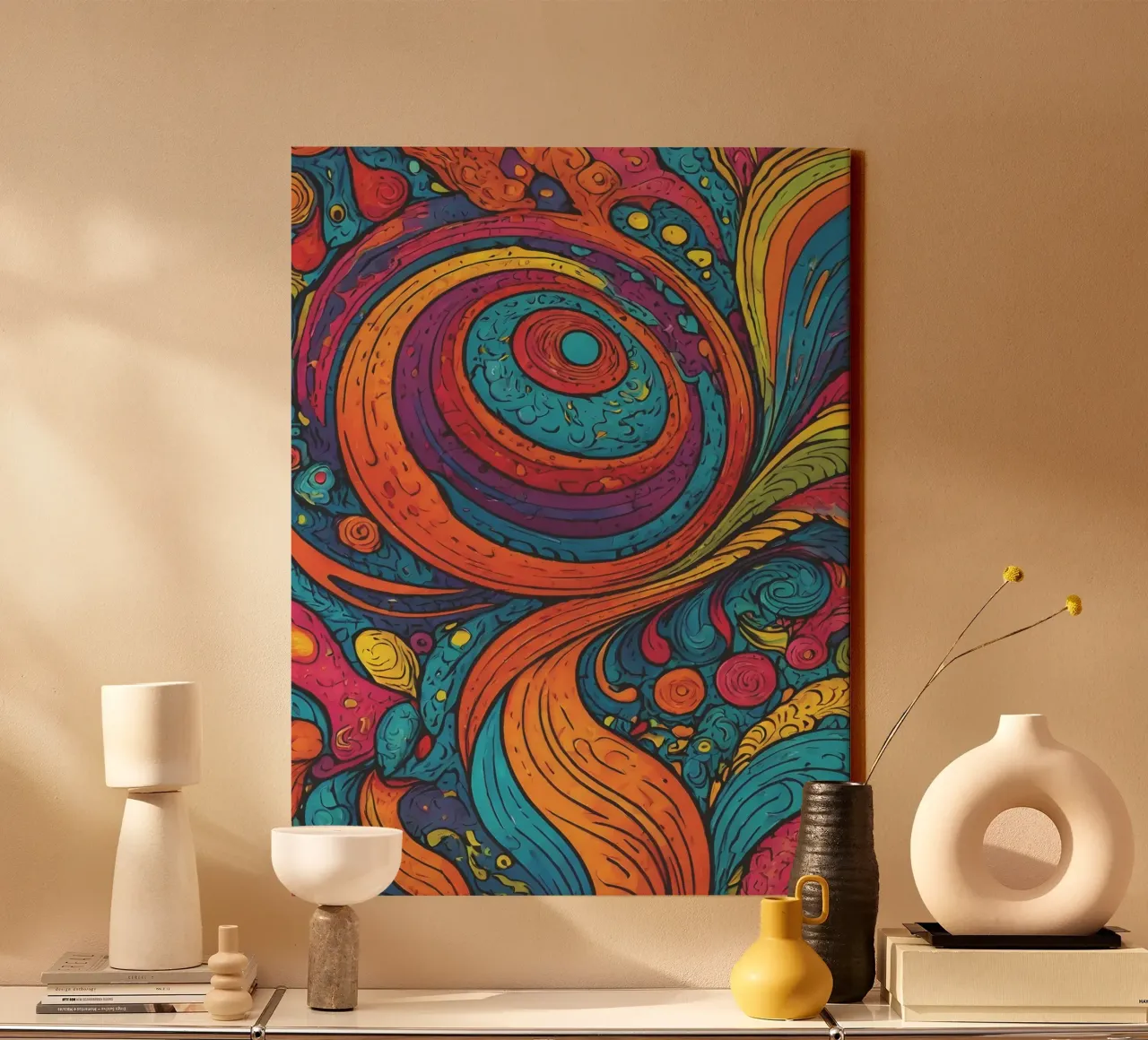 Psychedelic Pattern canvas by Charnwood Prints