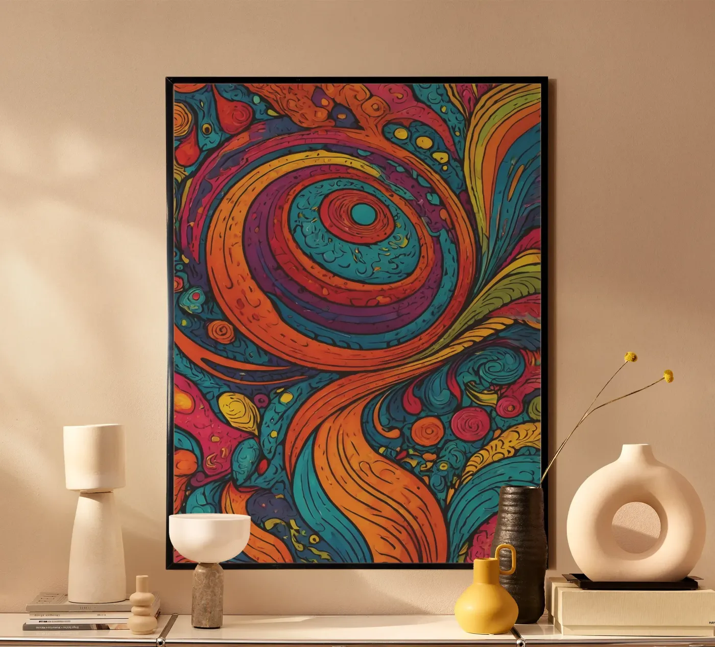 Psychedelic Pattern hahnemühle by Charnwood Prints