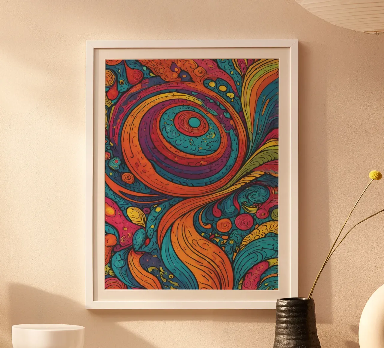 Psychedelic Pattern hahnemühle by Charnwood Prints