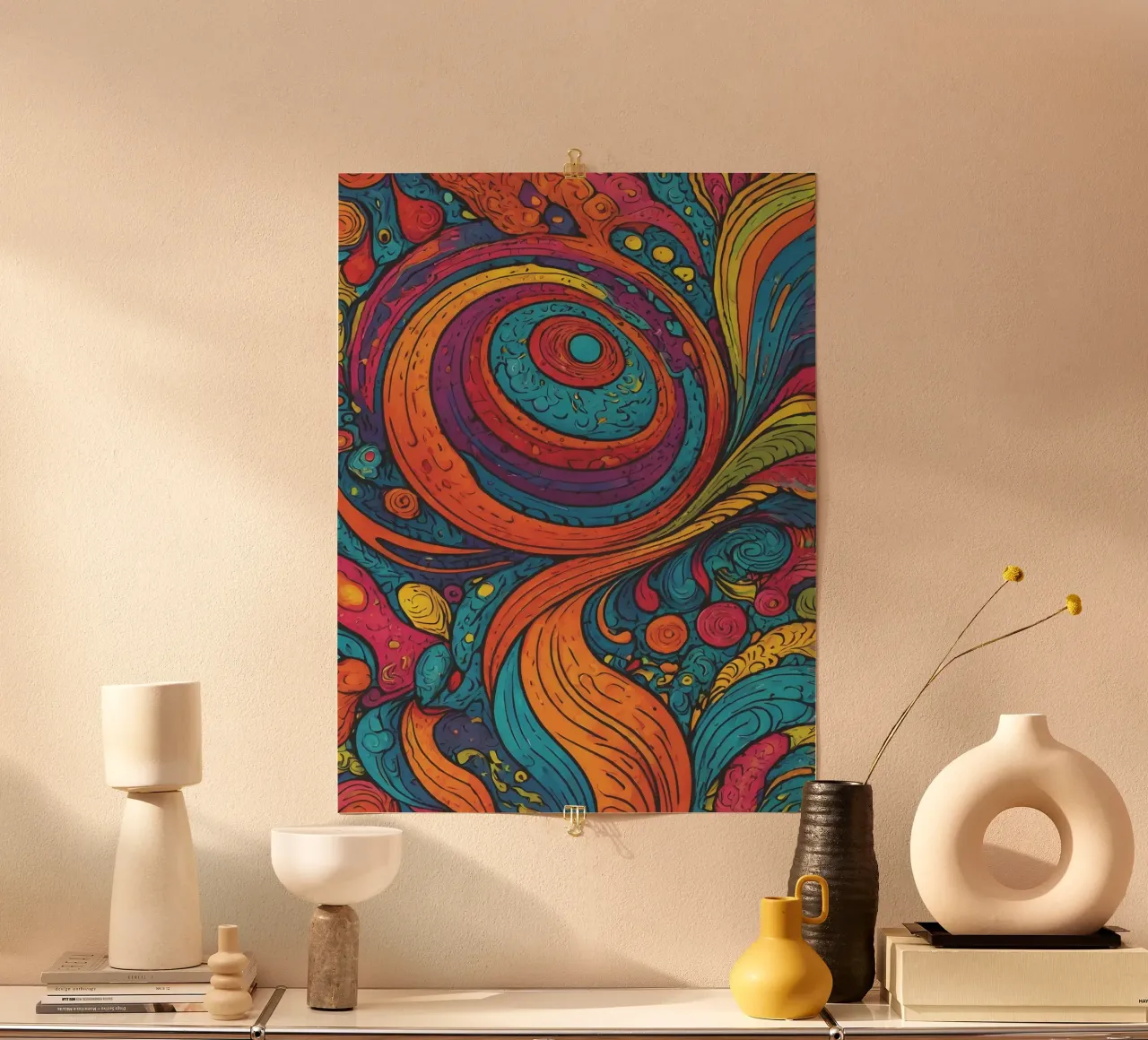 Psychedelic Pattern hahnemühle by Charnwood Prints