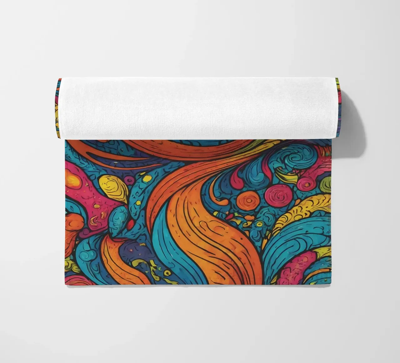 Psychedelic Pattern beach towel by Charnwood Prints