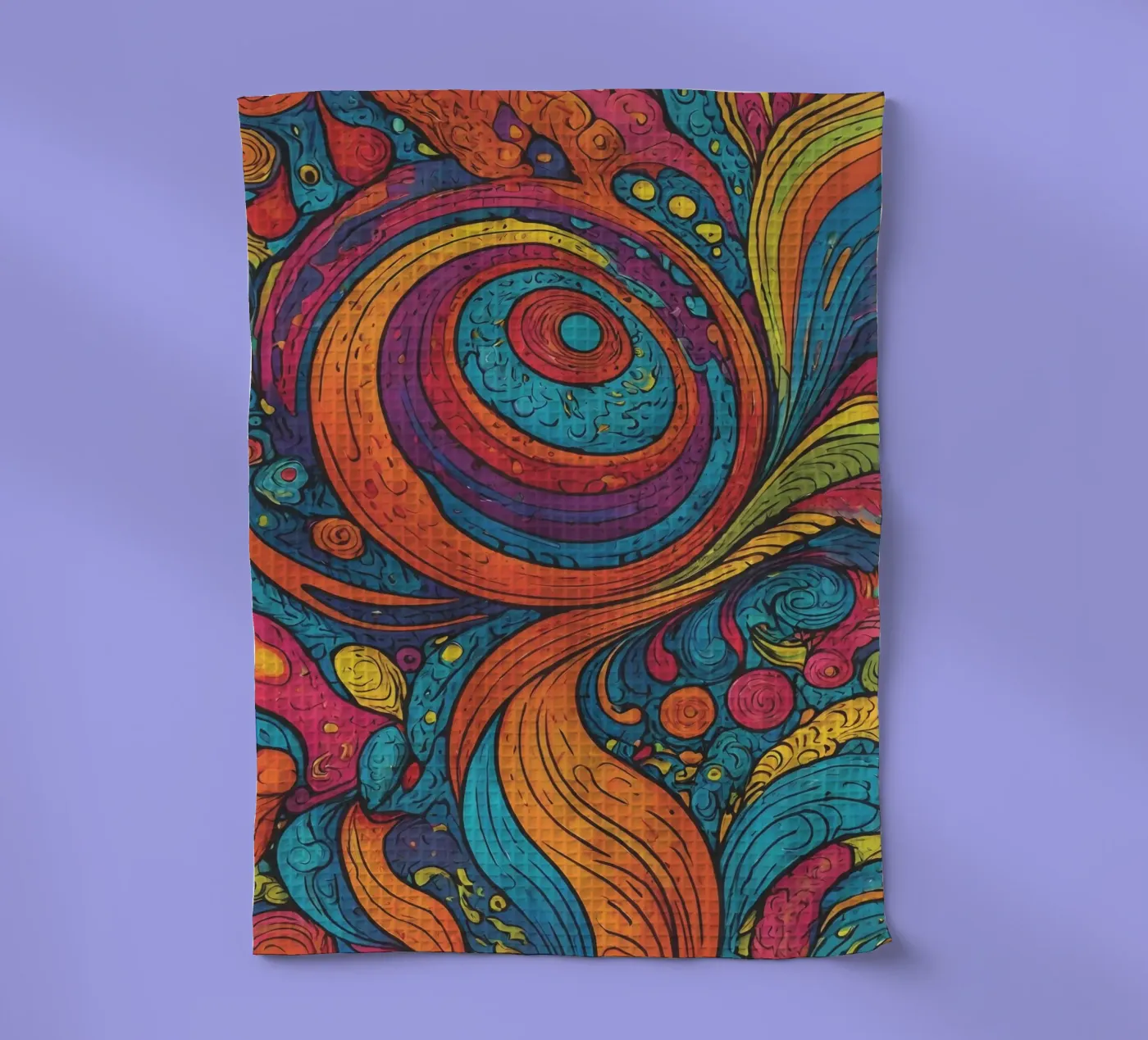 Psychedelic Pattern Geschirrtuch von Charnwood Prints