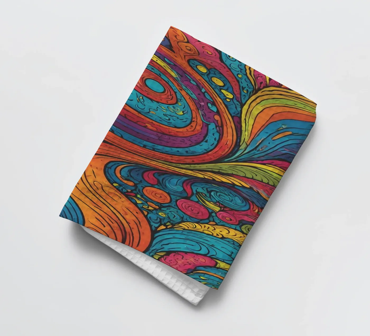 Psychedelic Pattern Geschirrtuch von Charnwood Prints