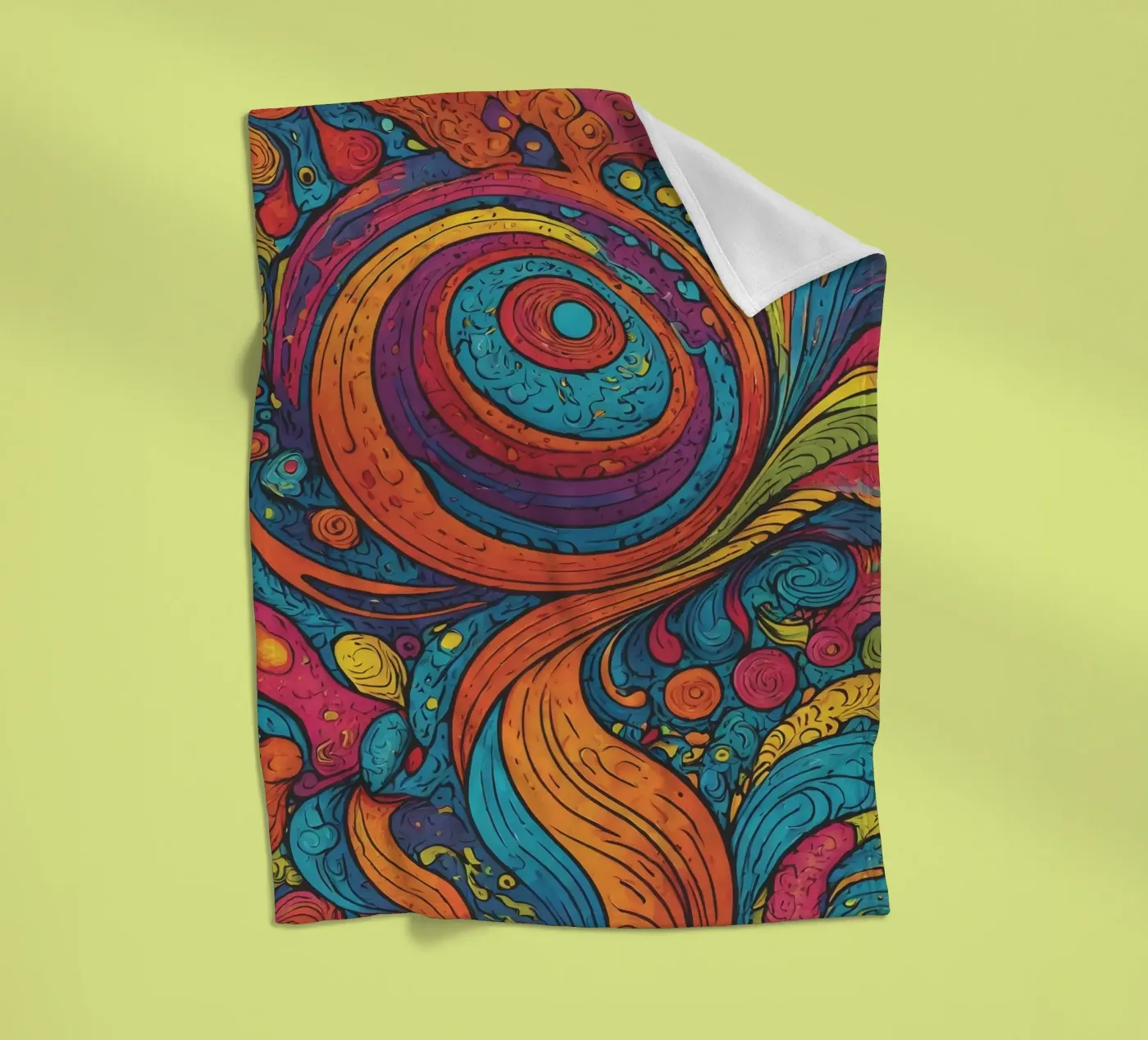 Psychedelic Pattern Fleecedecke von Charnwood Prints