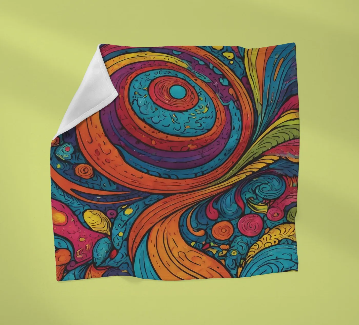 Psychedelic Pattern Fleecedecke von Charnwood Prints