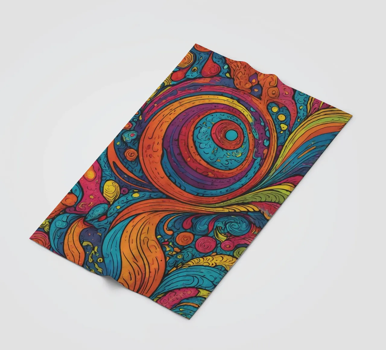 Psychedelic Pattern fleece blanket by Charnwood Prints