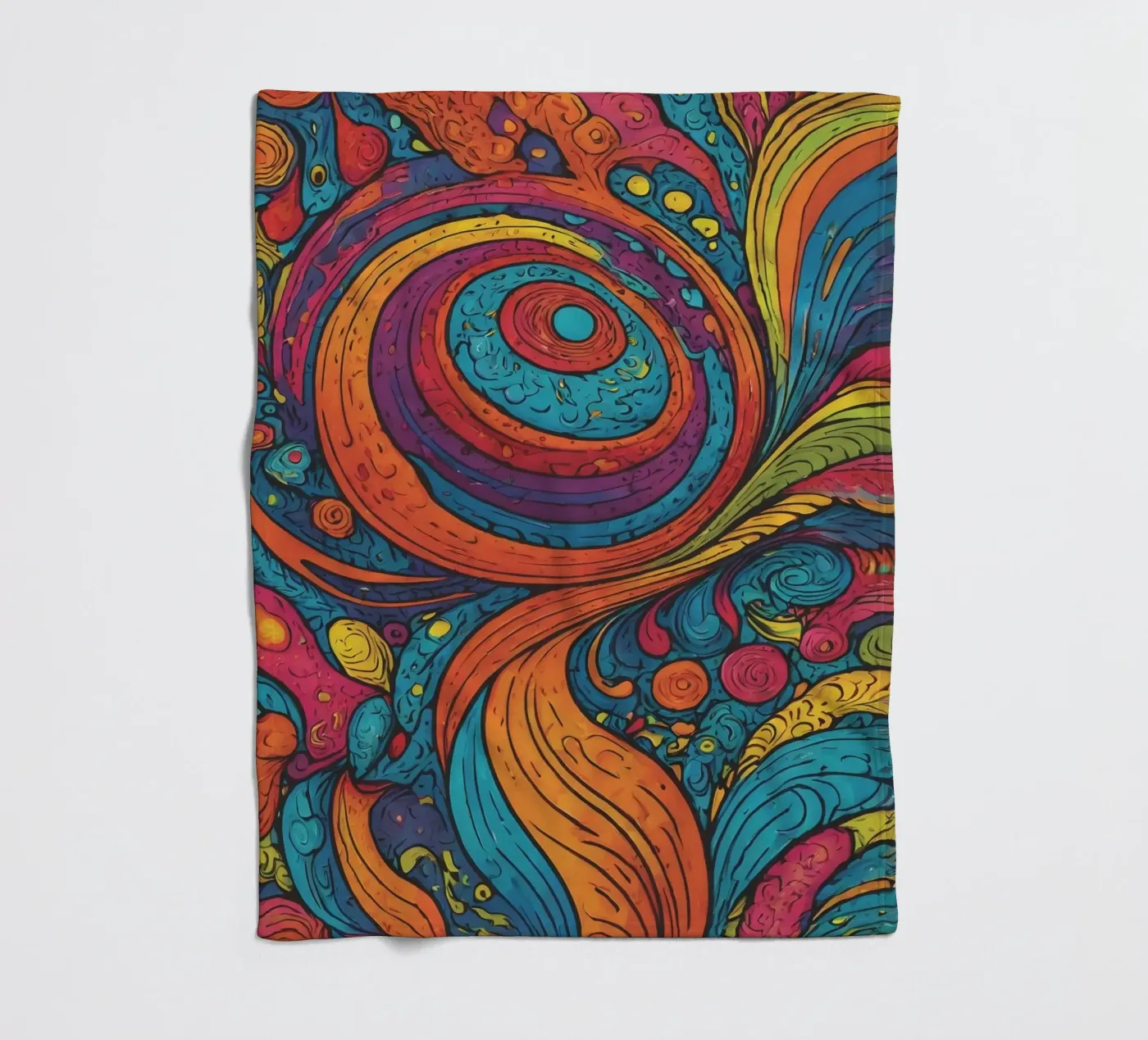 Psychedelic Pattern Fleecedecke von Charnwood Prints